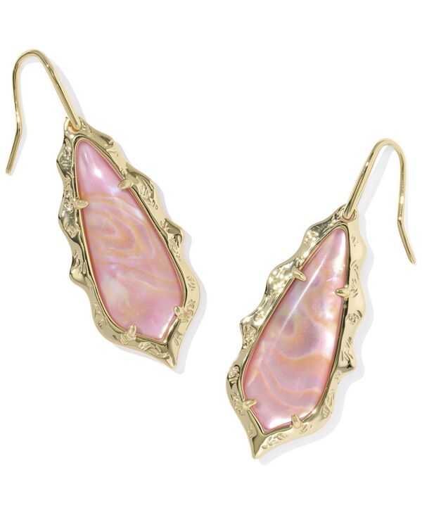 【送料無料】 ケンドラスコット レディース ピアス・イヤリング アクセサリー Imitation Pearl and 14k Gold Over Brass Adriana Scallop Frame Drop Earrings Orange
