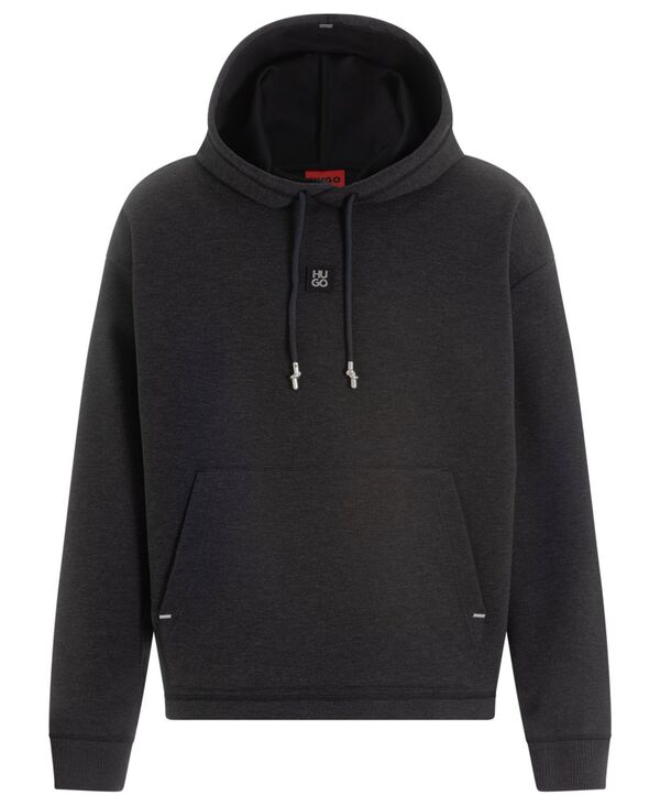 【送料無料】 ヒューゴボス メンズ パーカー・スウェット アウター Men's Relaxed-Fit Hoodie Medium Gray