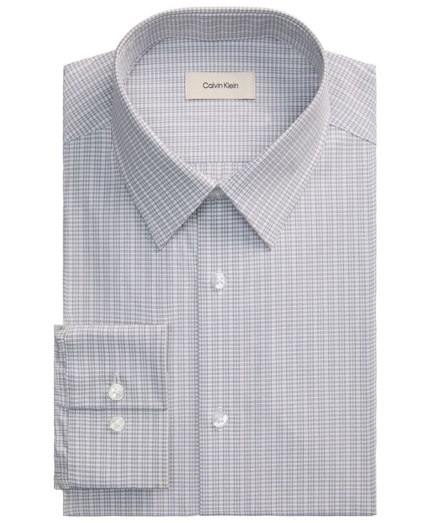 【送料無料】 カルバンクライン メンズ シャツ トップス Men's Multi Stretch Spread Collar Dress Shirt Gray