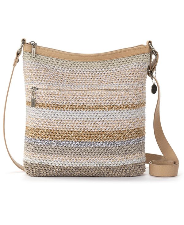 【送料無料】 ザサック レディース ハンドバッグ バッグ Women's Lucia Crochet Small Crossbody Bag Sand Stripe