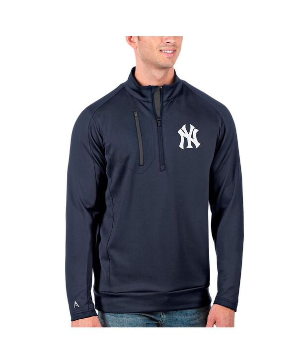 【送料無料】 アンティグア メンズ ジャケット・ブルゾン アウター Men's Navy/Gray New York Yankees Generation Quarter-Zip Pullover Jacket Navy Gray