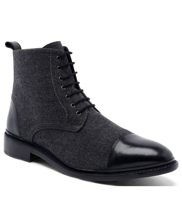 【貨物輸送無料】 アンソニー ヴィア メンズ ブーツ・レインブーツ シューズ Men\u0027s Monroe Lace-Up Goodyear Casual Leather Dress Boots Gray