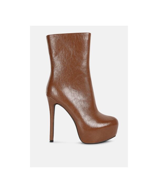 【送料無料】 ロンドンラグ レディース ブーツ・レインブーツ シューズ Womens Marsha High Platform Stiletto Ankle Boots Beige/khaki