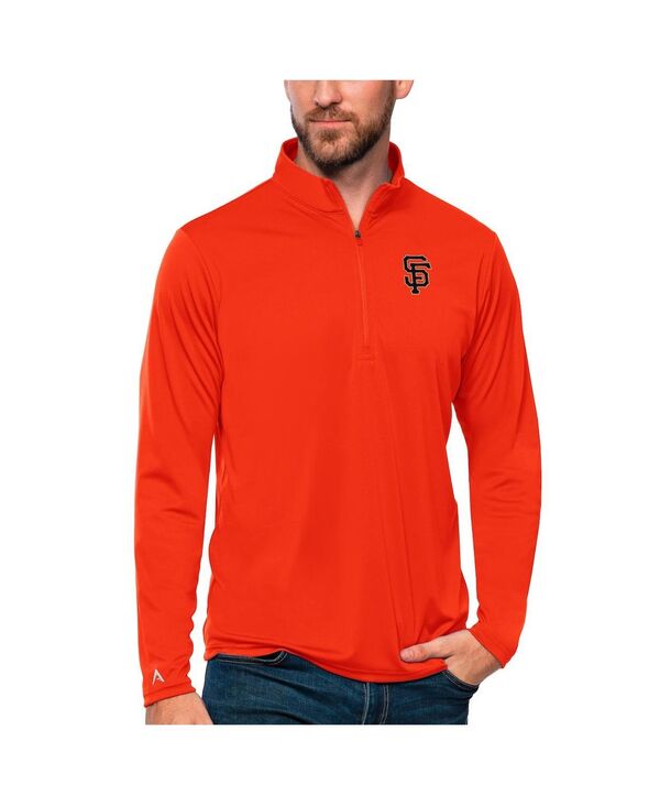 【送料無料】 アンティグア メンズ パーカー・スウェット アウター Men's Orange San Francisco Giants Tribute Quarter-Zip Pullover Top Orange