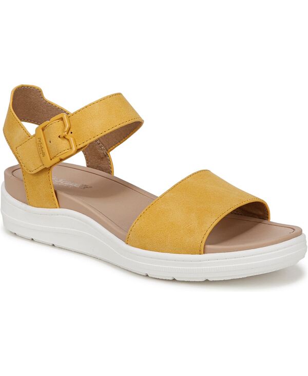 【送料無料】 ドクター・ショール レディース サンダル シューズ Women\'s Time Off Sky Sport Wedge Sandals Sunset Yellow Faux Leather｜ReVida 店