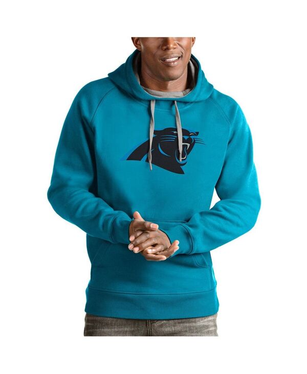 【送料無料】 アンティグア メンズ パーカー・スウェット アウター Men's Blue Carolina Panthers Victory Pullover Hoodie Blue