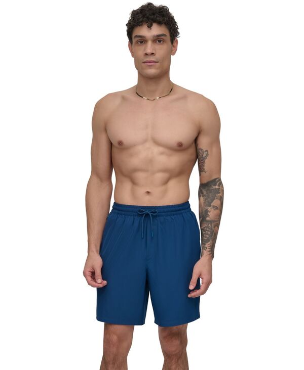 【送料無料】 ダナ キャラン ニューヨーク メンズ ハーフパンツ・ショーツ 水着 Men's Core Valley Stretch Performance 7" Volley Shorts Poseidon｜ReVida 店