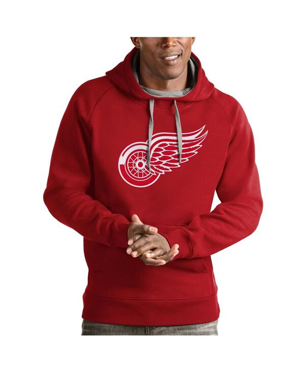 【送料無料】 アンティグア メンズ パーカー・スウェット アウター Men's Red Detroit Red Wings Logo Victory Pullover Hoodie Red