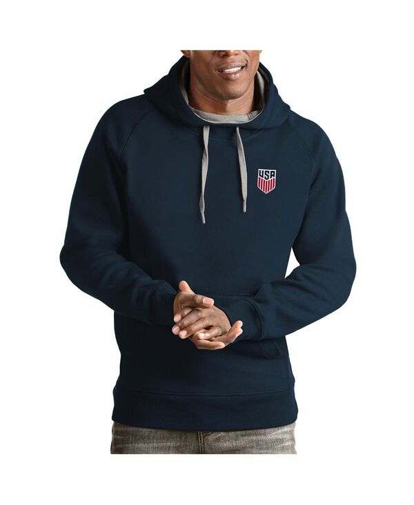 【送料無料】 アンティグア メンズ パーカー・スウェット アウター Men's Navy USMNT Victory Pullover Hoodie Navy