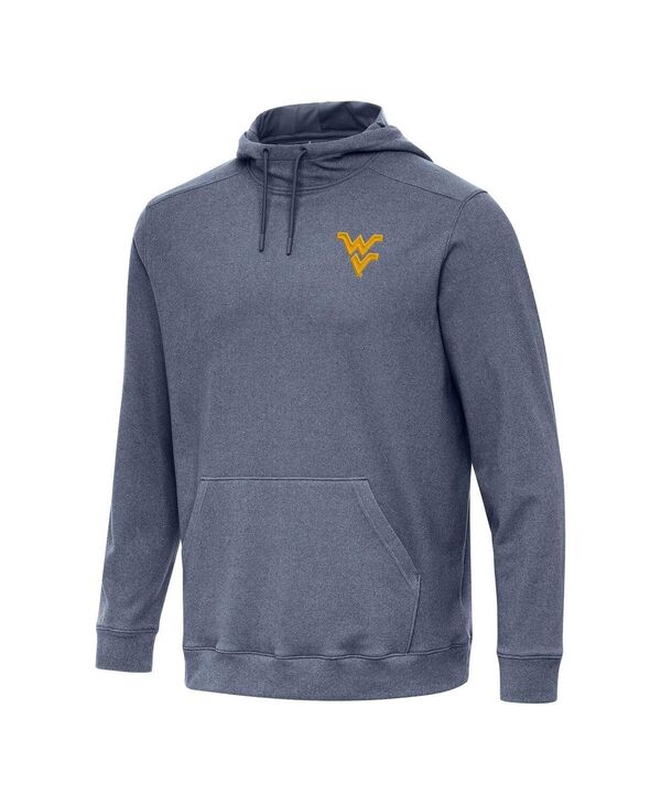 【送料無料】 アンティグア メンズ パーカー・スウェット アウター Men's Heather Navy West Virginia Mountaineers Cloud Pullover Hoodie Heather Navy|ReVida 店