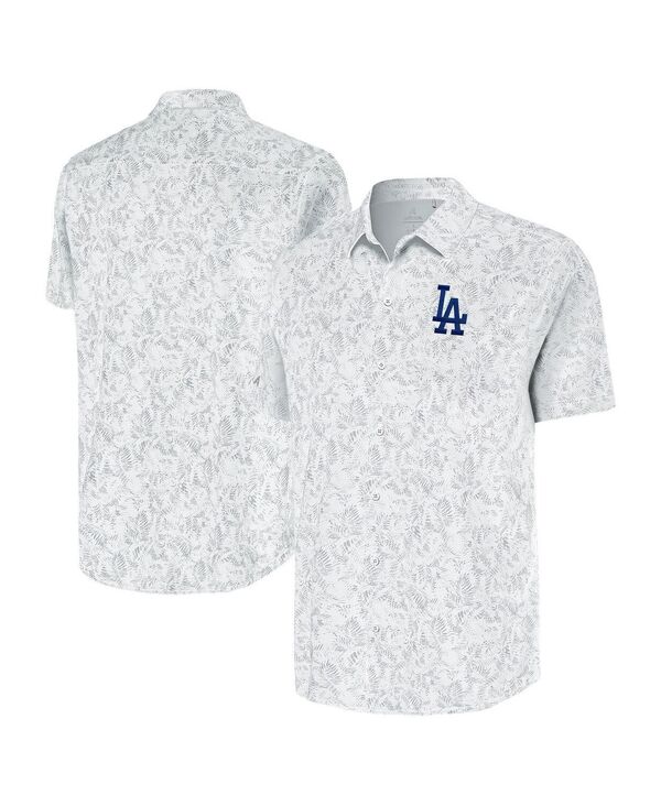 【送料無料】 アンティグア メンズ シャツ トップス Men's White Los Angeles Dodgers Lush Button-Up Shirt White 17,736円