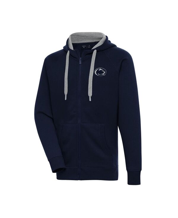 【送料無料】 アンティグア メンズ パーカー・スウェット アウター Men's Navy Penn State Nittany Lions Big Tall Victory Full-Zip Hoodie Navy