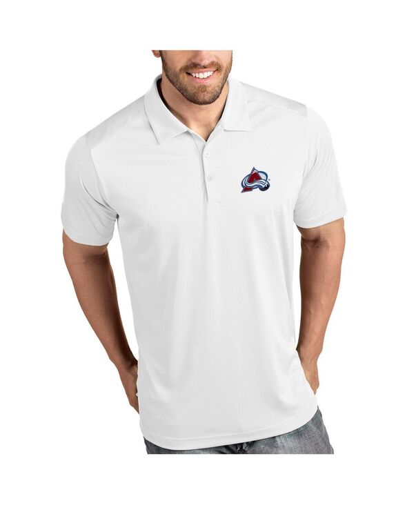 【送料無料】 アンティグア メンズ ポロシャツ トップス Men's White Colorado Avalanche Tribute Polo Shirt White