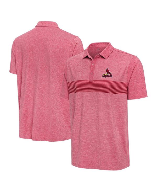 【送料無料】 アンティグア メンズ ポロシャツ トップス Men's Heather Red St. Louis Cardinals Dashing Polo Shirt Heather Red 17,610円