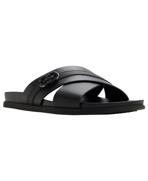 【送料無料】 アルド メンズ スリッポン・ローファー シューズ Men's Mendel Criss-Cross Slip-On Sandals BLACK