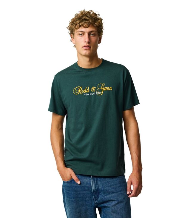 【送料無料】 ロッドアンドグン メンズ Tシャツ トップス Men's Slim Fit Wenden Valley T-Shirt Forest｜ReVida 店