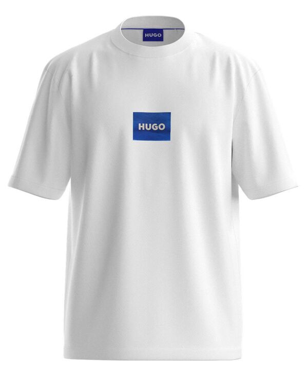 【送料無料】 ヒューゴボス メンズ Tシャツ トップス Men's Nayonix Crewneck T-Shirt White|ReVida 店