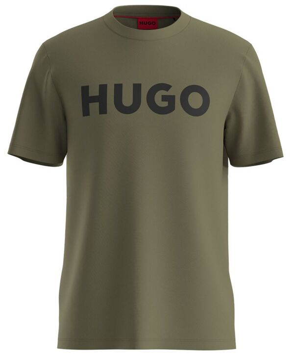 【送料無料】 ヒューゴボス メンズ Tシャツ トップス Men's Dulivio Crewneck T-Shirt Olive