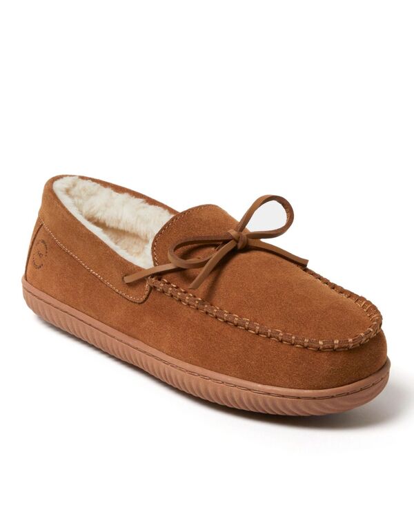 【送料無料】 ディアフォームズ メンズ サンダル シューズ Men's Douglas Genuine Suede Moccasin House Shoe Slipper Chestnut|ReVida 店