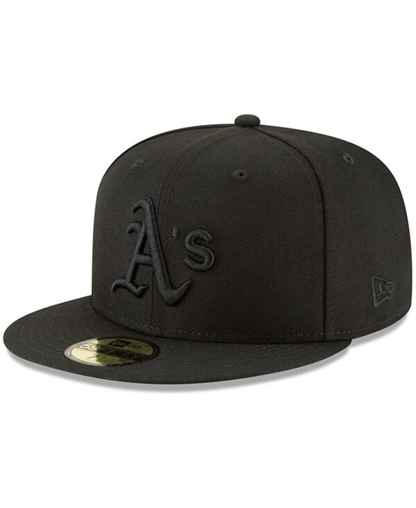 【送料無料】 ニューエラ メンズ 帽子 アクセサリー Men's Black Oakland Athletics Primary Logo Basic 59FIFTY Fitted Hat Black