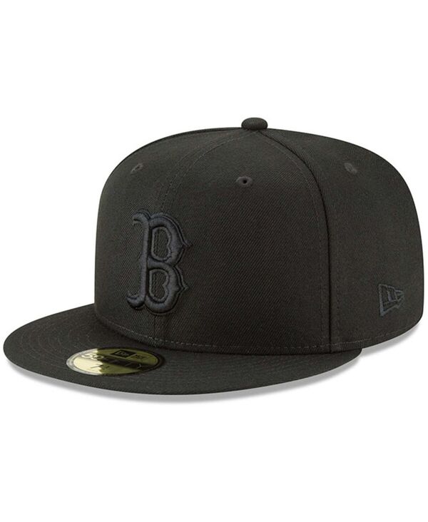 【送料無料】 ニューエラ メンズ 帽子 アクセサリー Men's Black Boston Red Sox Primary Logo Basic 59FIFTY Fitted Hat Black