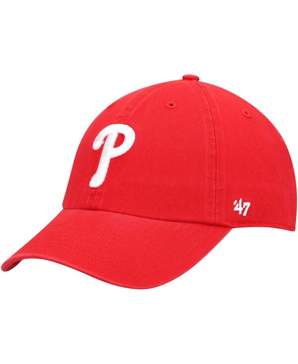 【送料無料】 47ブランド メンズ 帽子 アクセサリー Men's Red Philadelphia Phillies Heritage Clean Up Adjustable Hat Red