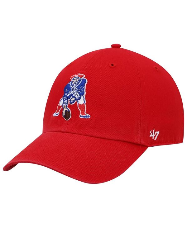 【送料無料】 47ブランド メンズ 帽子 アクセサリー Men's '47 Red New England Patriots Clean Up Legacy Adjustable Hat Red