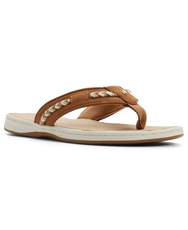 【送料無料】 スペリー レディース サンダル シューズ Women's Seafish Flip Flop Sandals Nubuck Tan｜ReVida 店