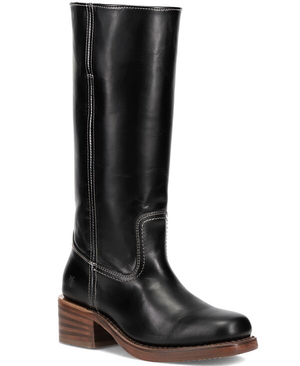【貨物輸送無料】 飛球 レディース ブーツ・レインブーツ シューズ Women\u0027s Campus Tall Leather Boots Jet Black