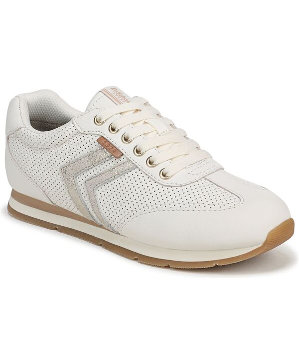 【送料無料】 ドクター・ショール レディース スニーカー シューズ Women's Comeback Closed Round Toe Lace Up Sneakers Off White/Champagne Leather