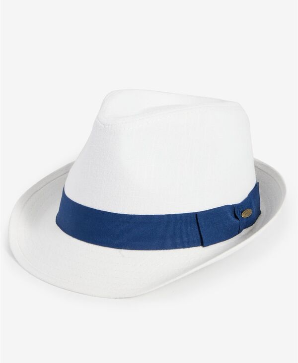 【送料無料】 スカラ メンズ 帽子 アクセサリー Men's Linen Fedora Hat White