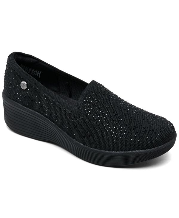 【送料無料】 スケッチャーズ レディース スニーカー シューズ Women's Martha Stewart Relaxed Fit: Parallel Lite Casual Wedge Sneakers from Finish Line Black