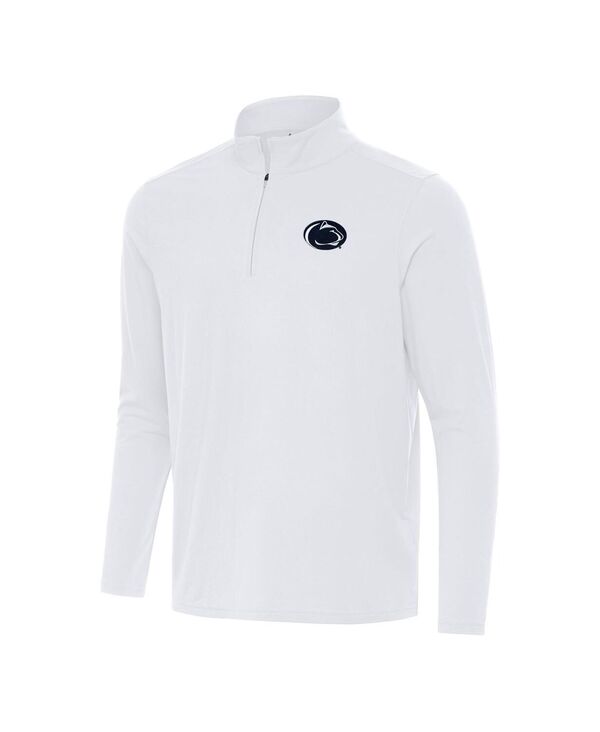 【送料無料】 アンティグア メンズ パーカー・スウェット アウター Men's White Penn State Nittany Lions Intent Quarter-Zip Sweatshirt White