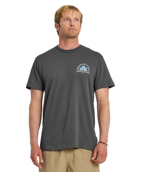 【送料無料】 クイックシルバー メンズ Tシャツ トップス Men's Pleasures Short-Sleeve T-Shirt Iron gate
