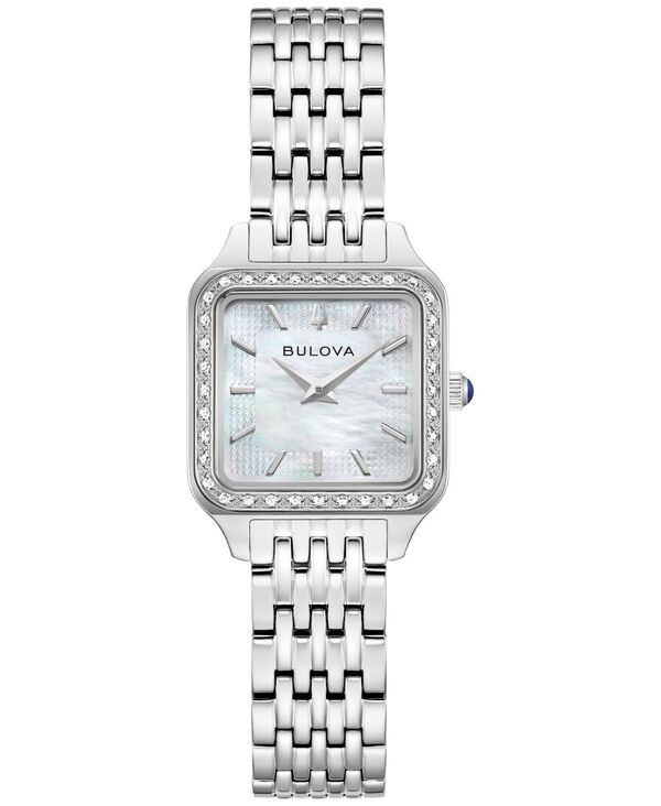 【送料無料】 ブロバ レディース 腕時計 アクセサリー Women's Classic Sutton Silver-Tone Stainless Steel Bracelet Watch 22.7mm Silver-tone｜ReVida 店