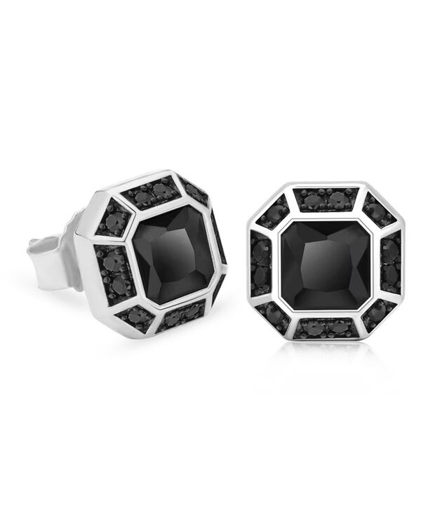 【貨物輸送無料】 ローナ サットン  メンズ ピアス・イヤリング 付属品 Men\u0027s Stud Earrings インチ 14k White Gold Plated Sterling Silver Silver