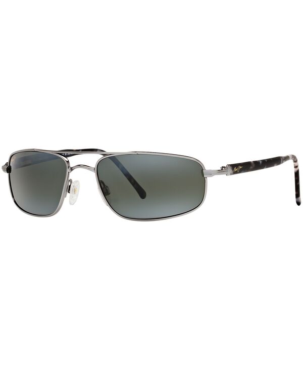 【貨物輸送無料】 マウイ体育館 メンズ サングラス・アイウェア 付属物 Kahuna Polarized Sunglasses 162 Gunmetal/Grey