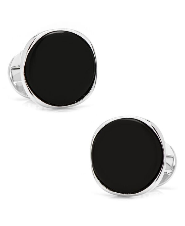 【送料無料】 カフリンクス メンズ カフスボタン アクセサリー Sterling Classic Formal Onyx Cufflinks Black
