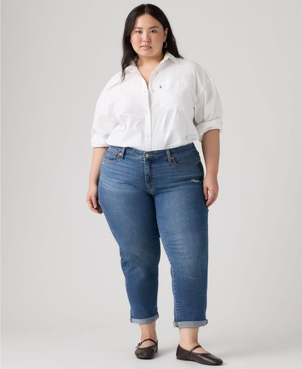 【送料無料】 リーバイス レディース デニムパンツ ジーンズ ボトムス Trendy Plus Size Boyfriend Jeans So On Plus