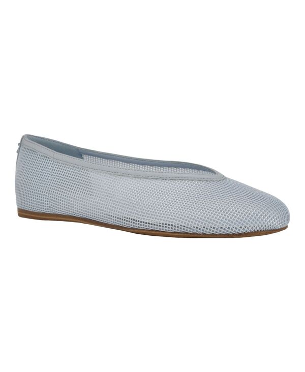 【貨物輸送無料】 カルバンクライン レディース スリッポン・ローファー シューズ Women\u0027s Zinya Net Slip-On Dress Flats Light Blue Net レディース靴-靴-ローファー