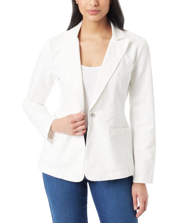 【送料無料】 グロリアバンデービルト レディース ジャケット・ブルゾン ブレザー アウター Women's Denim One-Button Blazer Vintage White