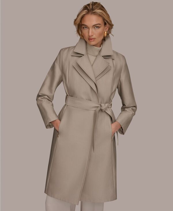 【送料無料】 ダナ キャラン ニューヨーク レディース ジャケット・ブルゾン アウター Women's Double-Collar Trench Coat Turin|ReVida 店