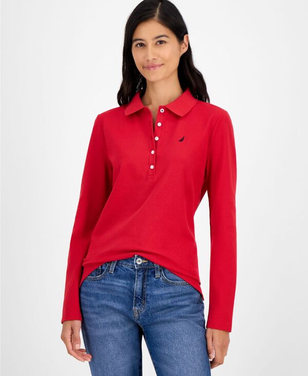 【送料無料】 ナウティカ レディース シャツ トップス Jeans Women's Long Sleeve Polo Shirt Samba
