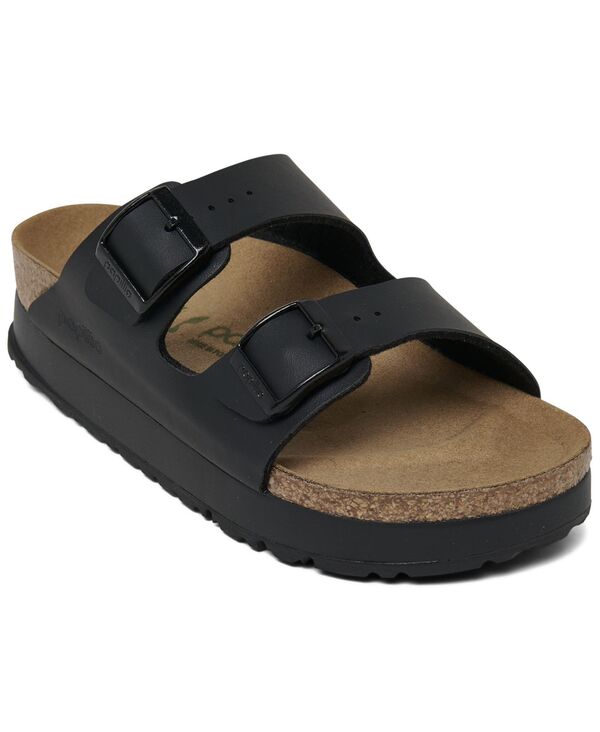 【送料無料】 ビルケンシュトック レディース スニーカー シューズ Birkenstock Women's Arizona Flex Birko-Flor Platform Sandals from Finish Line Black