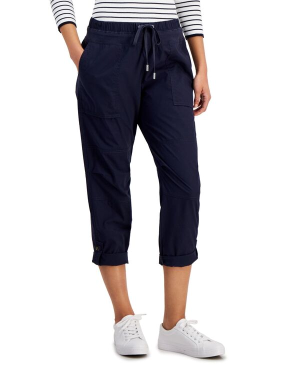 【送料無料】 ナウティカ レディース カジュアルパンツ ボトムス Jeans Women's Cotton Roll-Tab Utility Pants Night Sky|ReVida 店