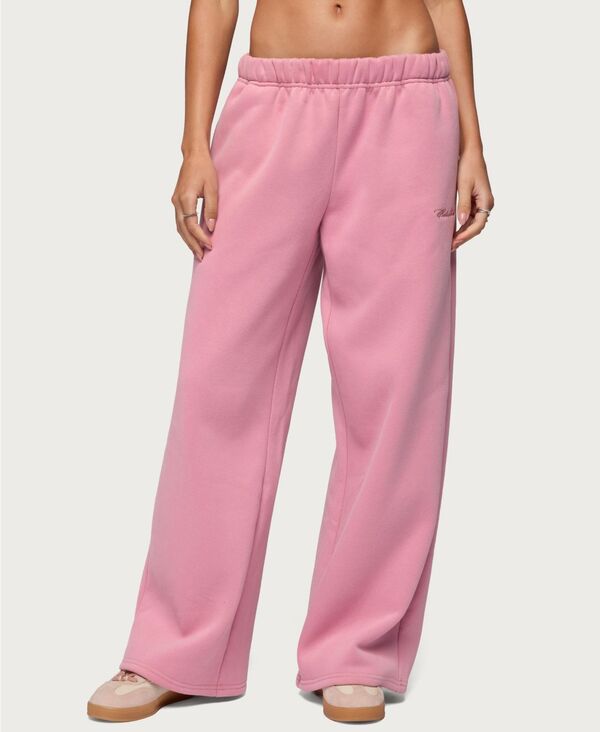 【送料無料】 アディクテッド レディース カジュアルパンツ ボトムス Women's Basic Girl Wide Leg Sweatpants Pink