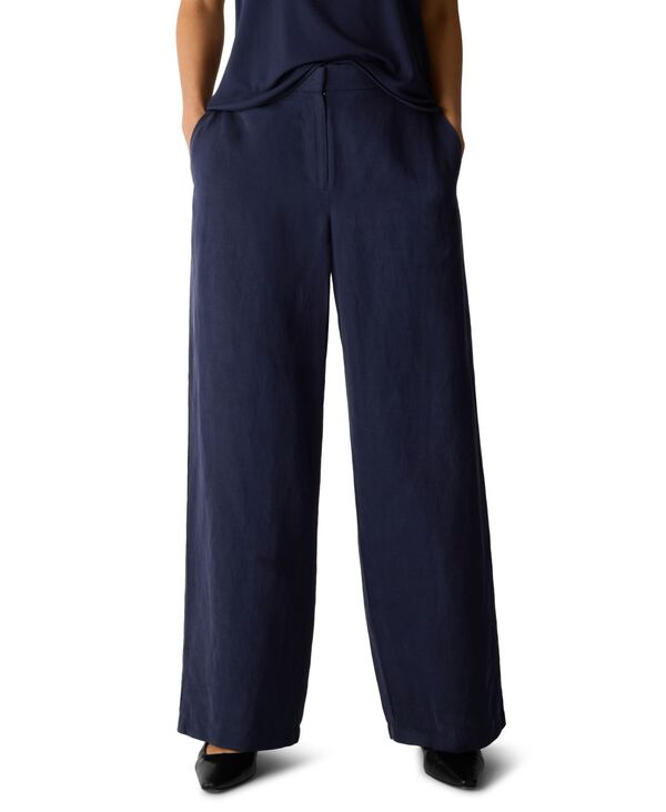 【送料無料】 エイリーンフィッシャー レディース カジュアルパンツ ボトムス Women's High-Waist Wide-Leg Trousers Ink 42,120円
