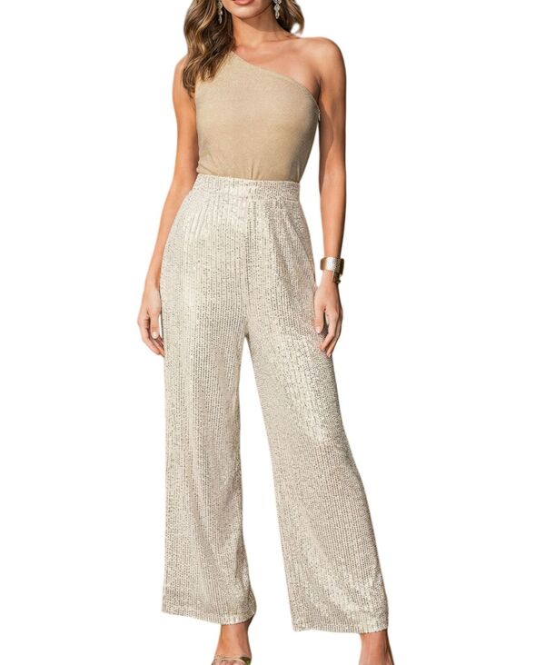 【送料無料】 カップシー レディース カジュアルパンツ ボトムス Women's Feisty Sequin Pants Beige/khaki