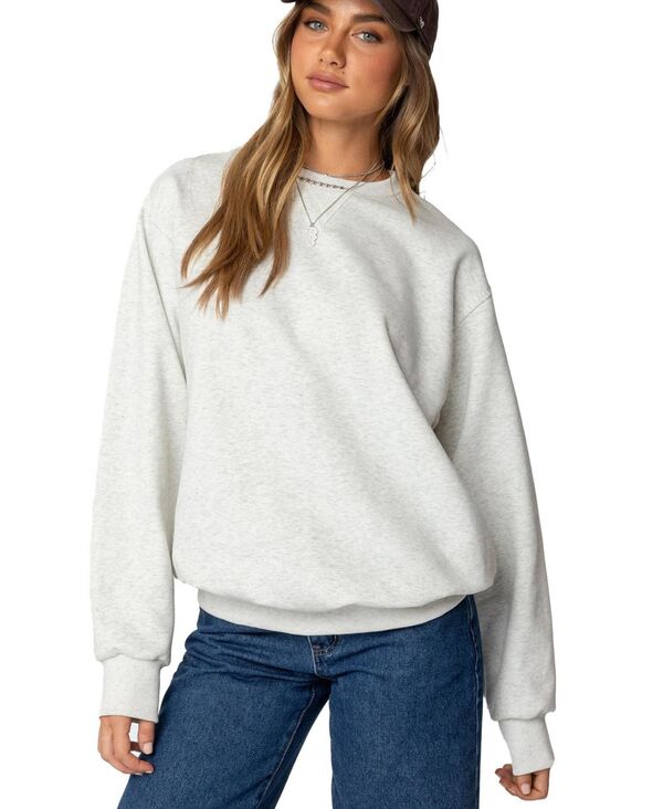 【送料無料】 アディクテッド レディース パーカー・スウェット アウター Women's Laurey Oversized Sweatshirt Gray-melange