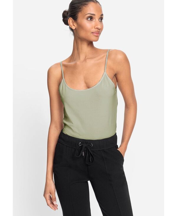 【送料無料】 オルセン レディース シャツ トップス Women's Spaghetti Tank Salvia green|ReVida 店